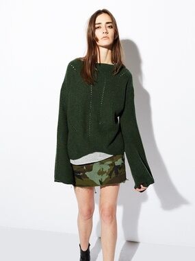 Nili lotan Ilona skirt with taping 2 Camoflauge Camo Miniskirt